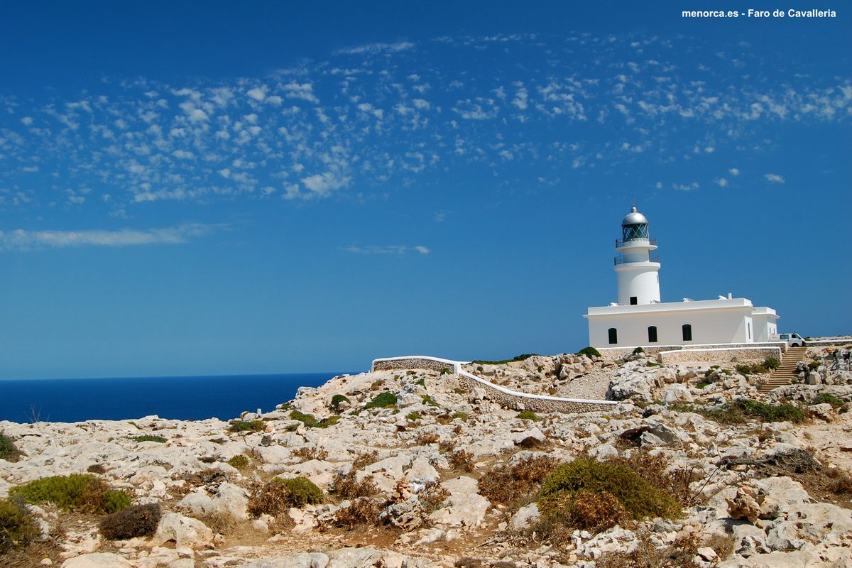 El faro de Cavalleria, en el extremo norte de la isla